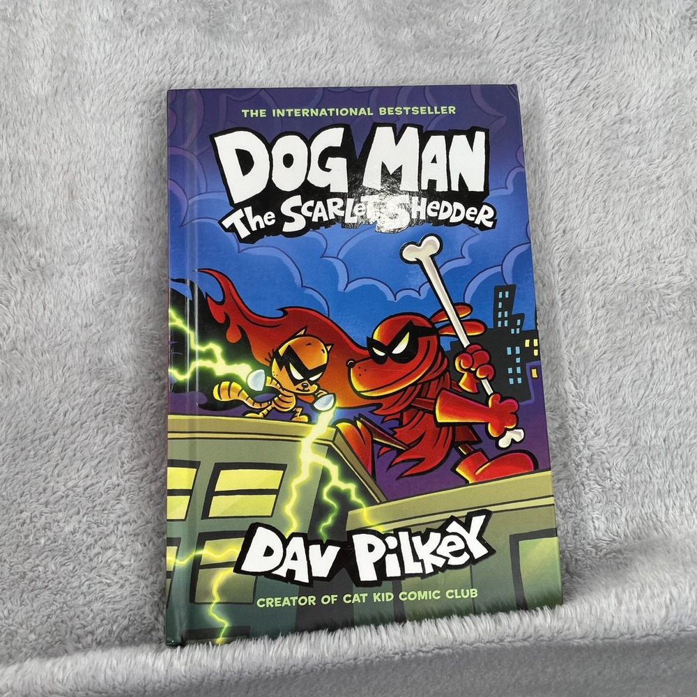 Dog Man The Scarlet Shedder Book 12 Dav Pilkey Hardcover Graphic Novel Kids